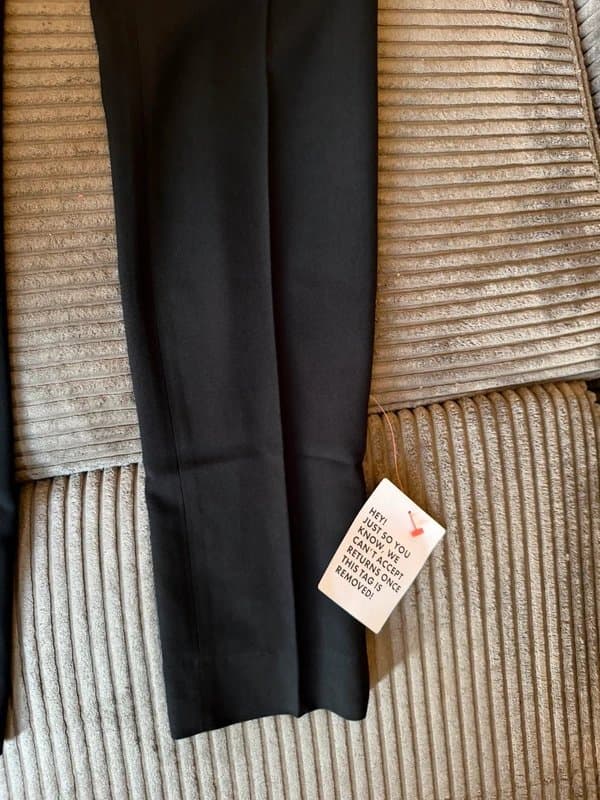 ASOS Design ASOS Design Men’s Black Dress Pants Trousers W34 L36 Flat Front Zip