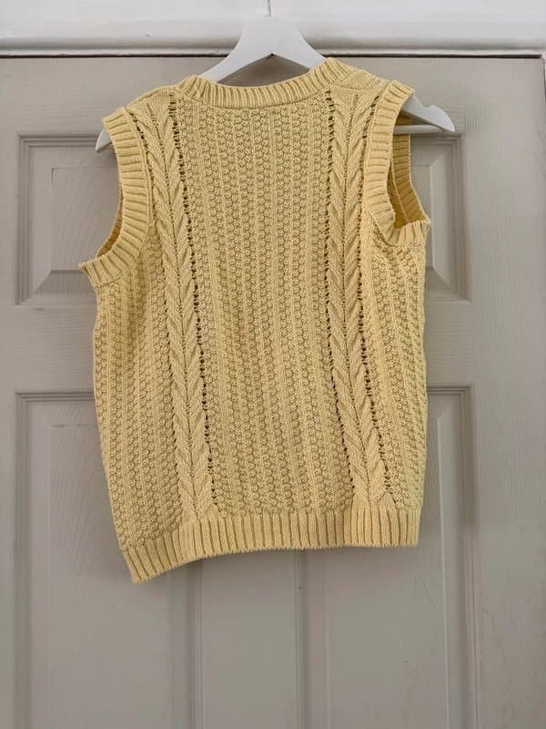 ASOS Yellow Tie Up Knitted Top