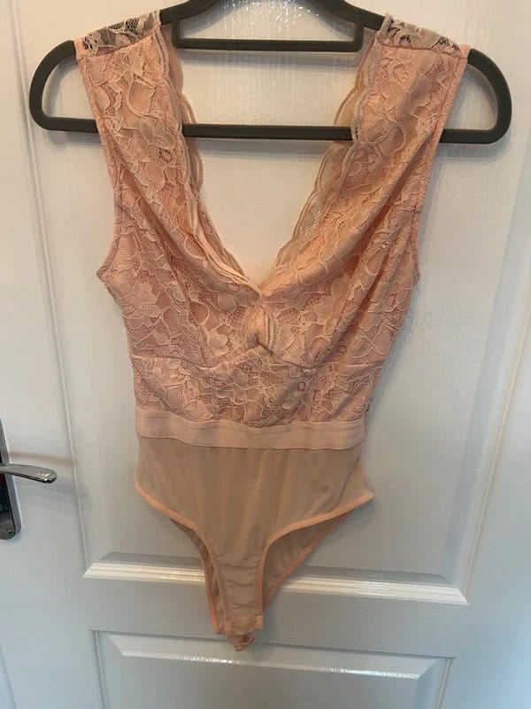 New Look Nude Pink Lace Bodysuit