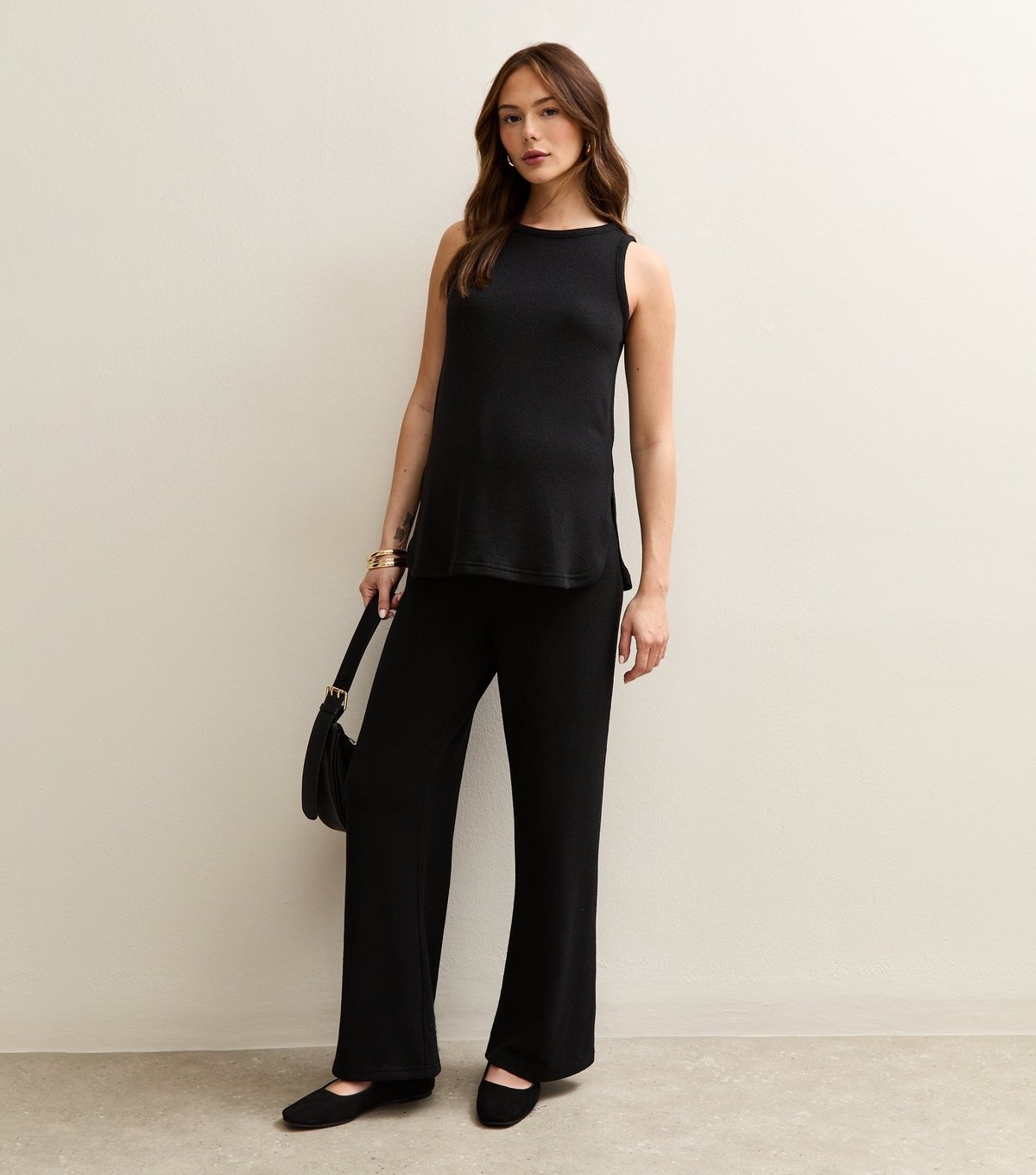 New Look Women's Maternity Black Textured Sleeveless top New Look - 2