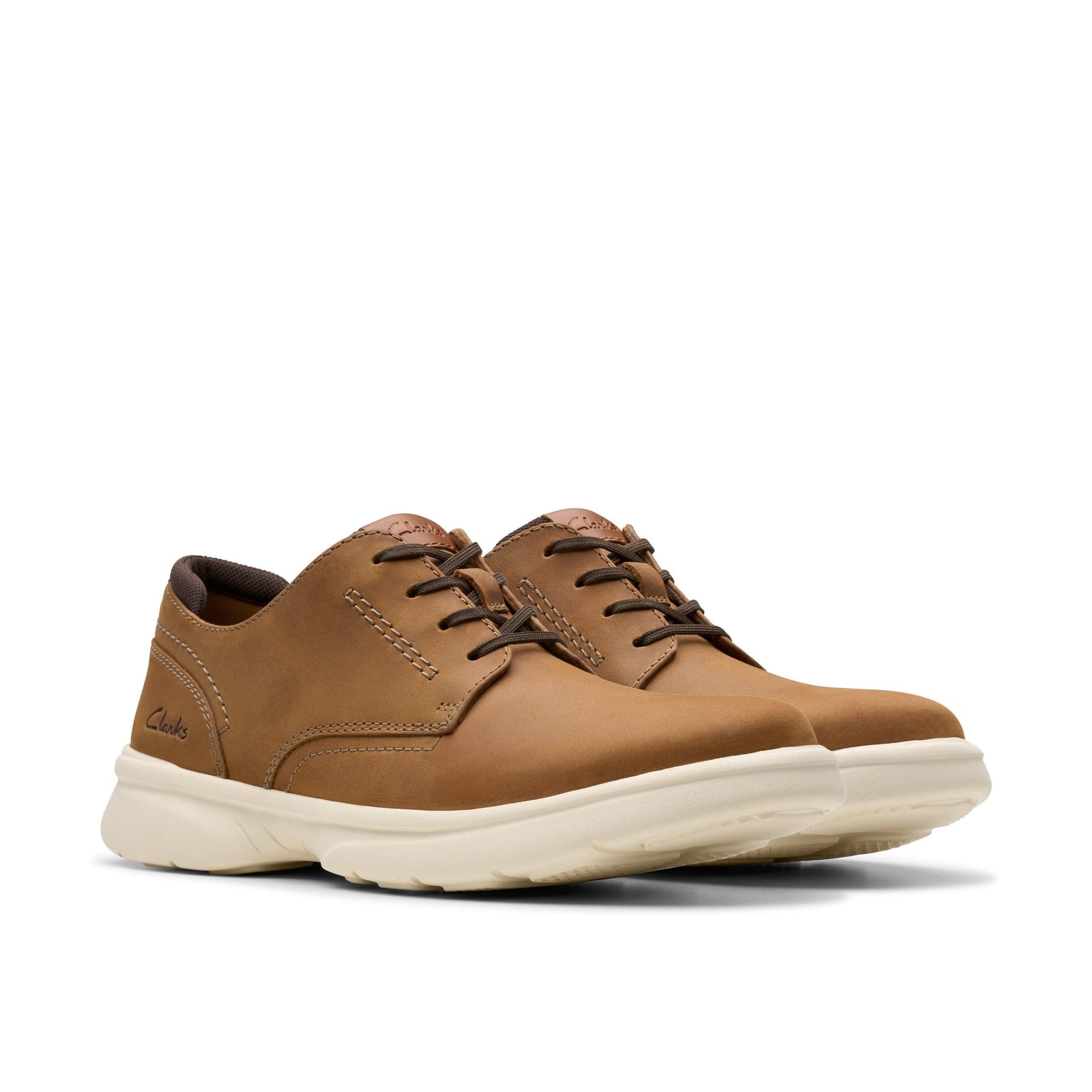 Clarks Clarks Men's Bradley Plain Light Brown Leather - 4
