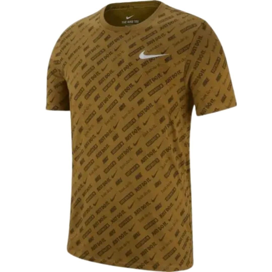 Nike Nike Men's Dri-Fit Khaki Green All-Over Logo T-Shirt