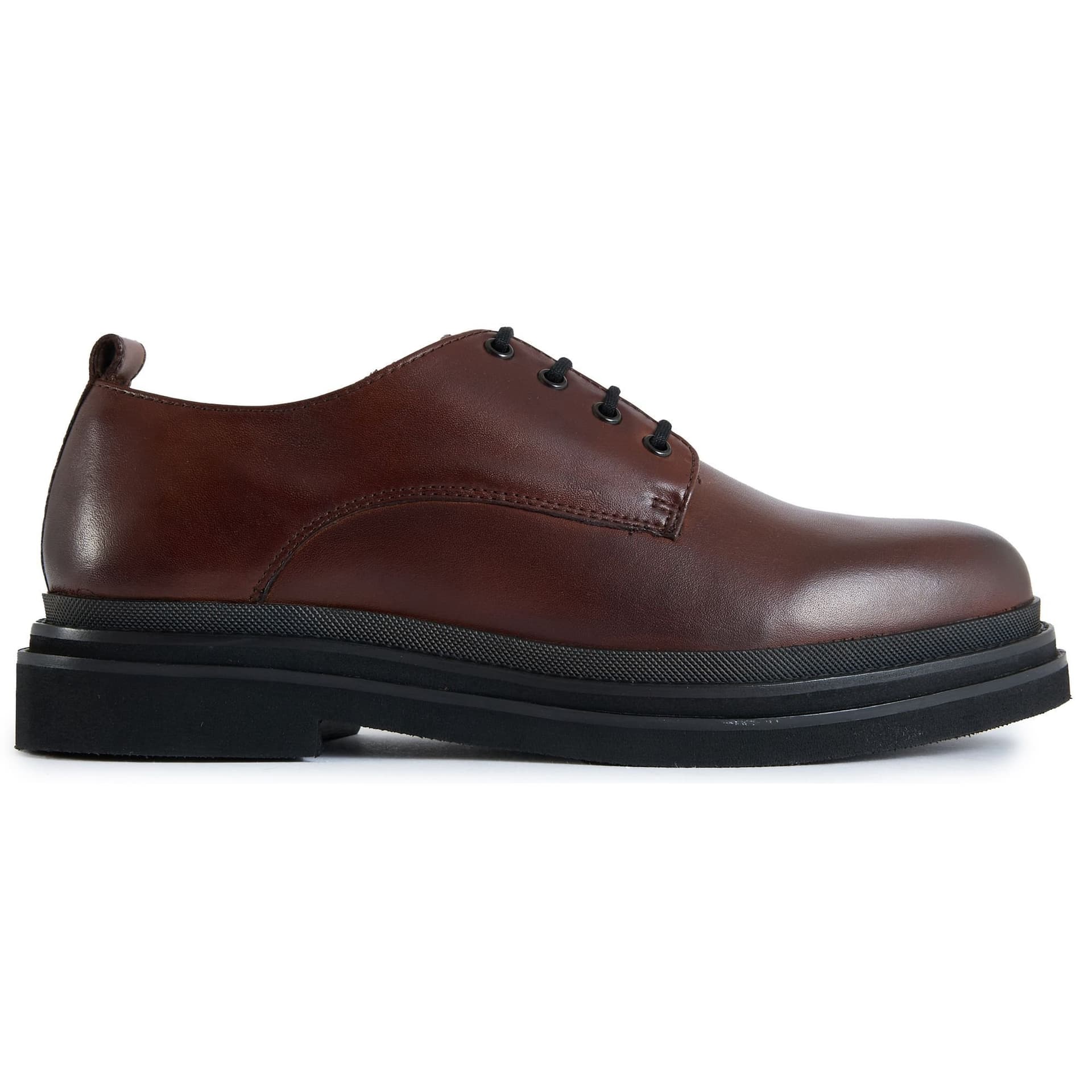 WALK LONDON Walk London Men's Brooklyn Derby Shoes in Brown