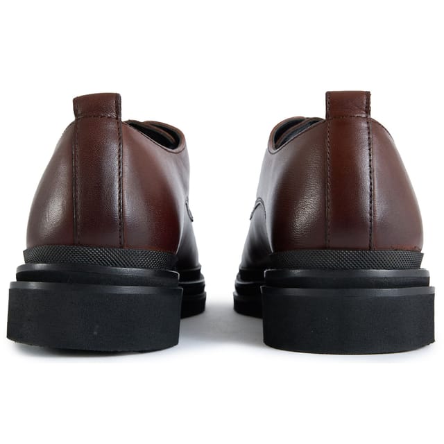 WALK LONDON Walk London Men's Brooklyn Derby Shoes in Brown - 3
