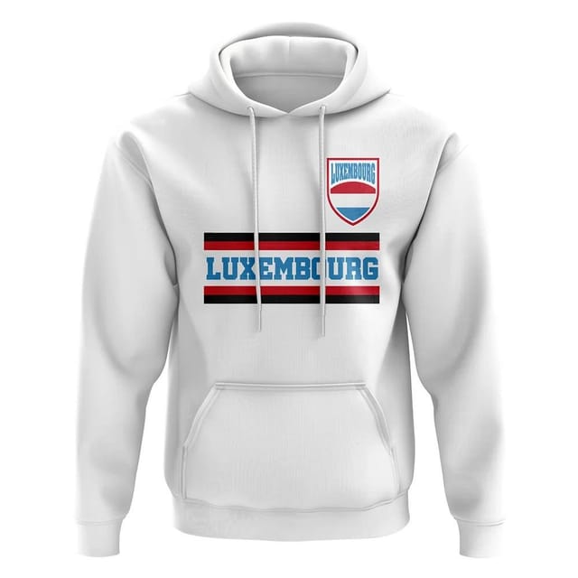Luxembourg Luxembourg Men's Mens Core Football Country Hoody in White - 2