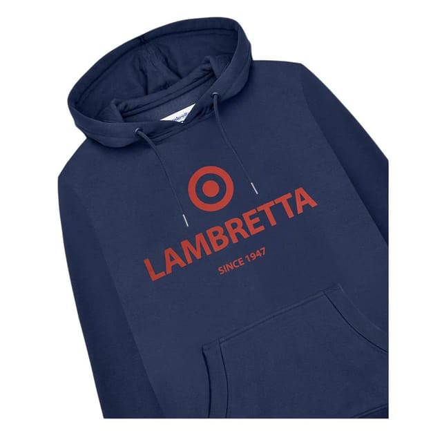 Lambretta Lambretta Men's Target Logo Hoodie in Dark Navy - 3