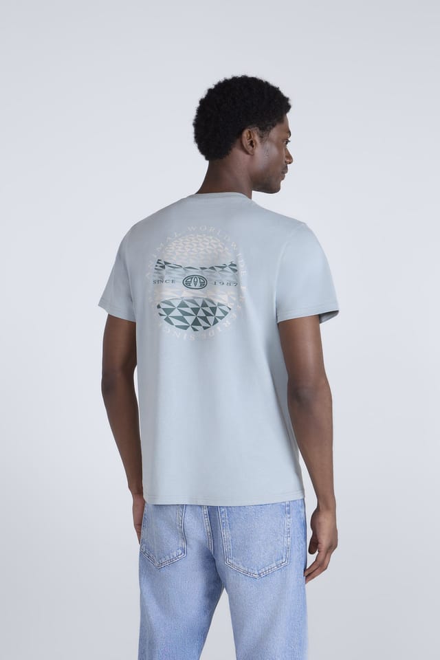 Animal Animal Men's 'Jacob' Short Sleeve Relaxed Fit Lightweight Casual Cotton T-Shirt in Baby Blue - 2