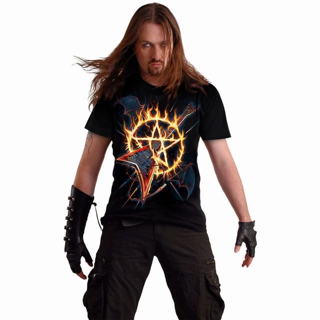 Spiral Direct Spiral Direct Men's Hot Metal T-Shirt in Black - 2