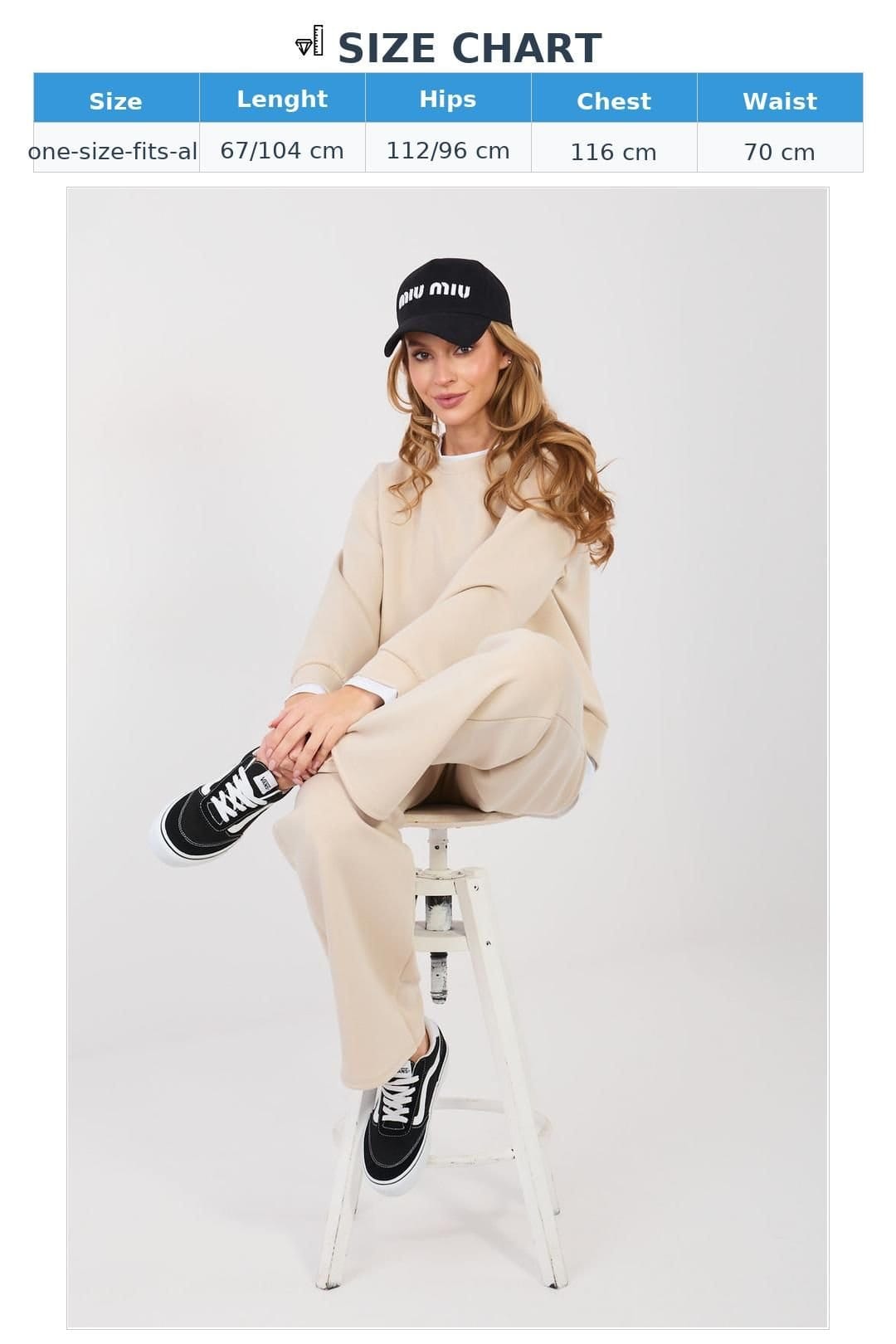 Love Lace Love Lace Women's Paris Minimalist Casual Sweat Set with Pockets in Beige - 4