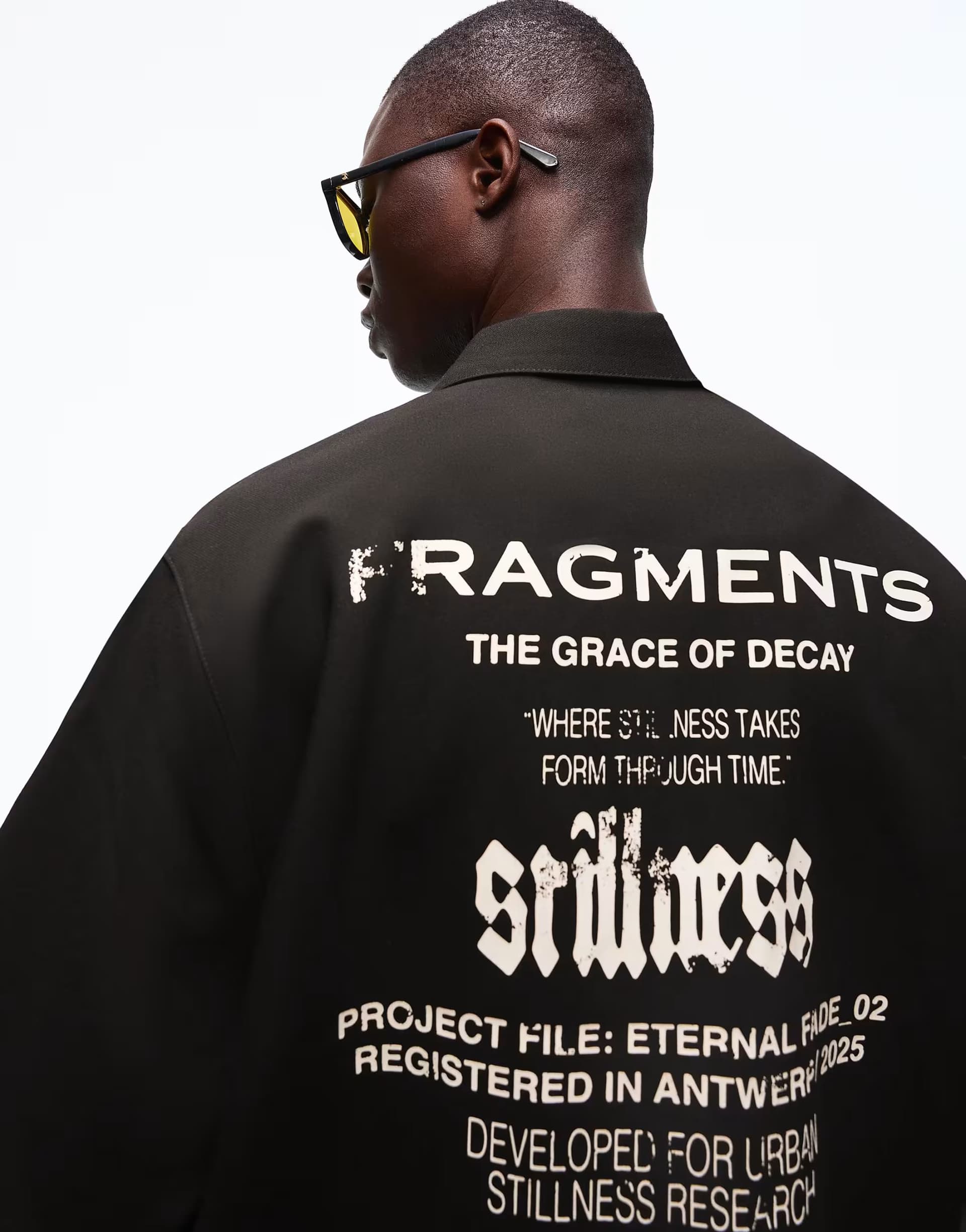 ASOS Bershka Embroidered short sleeve shirt in black