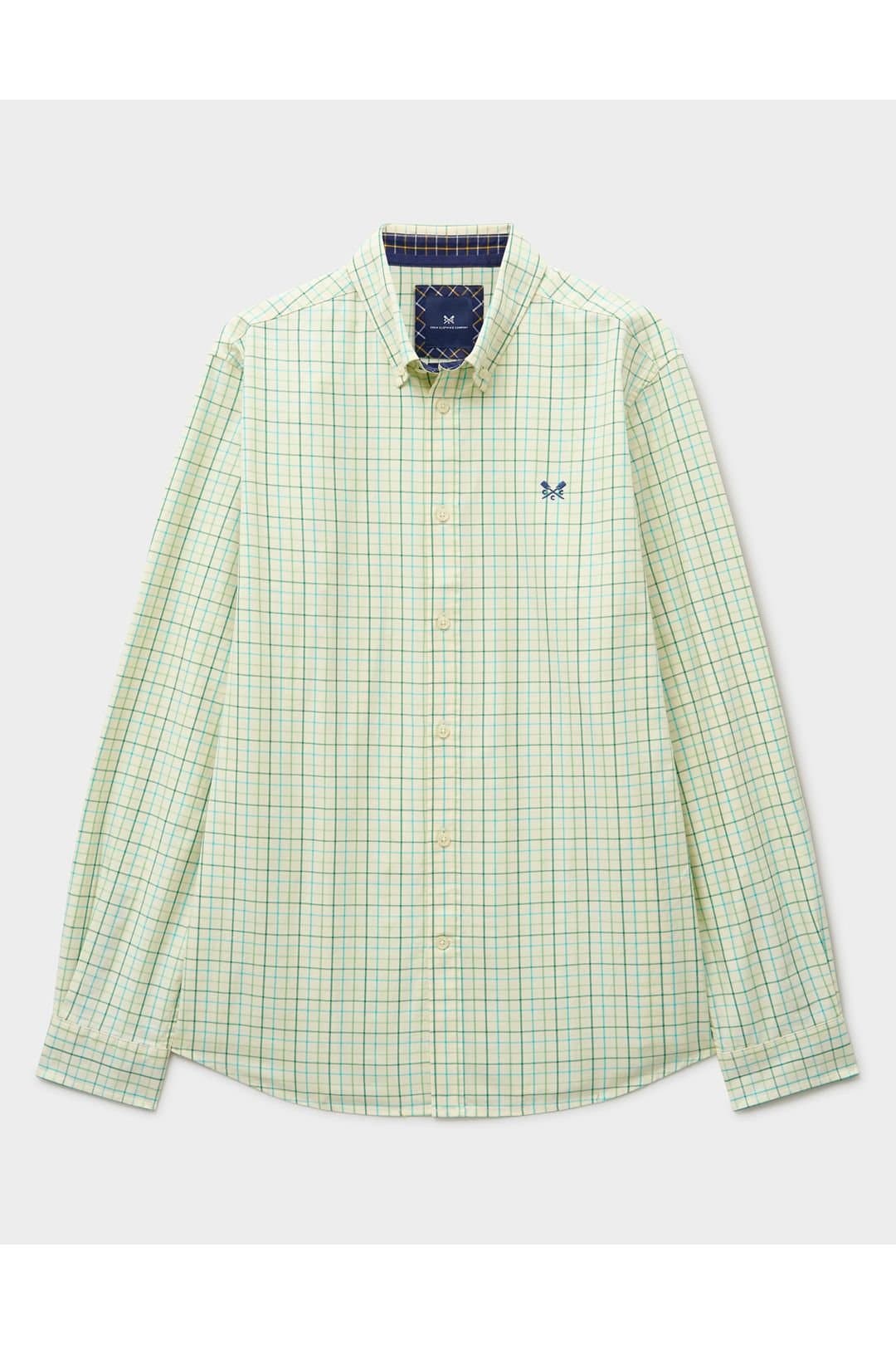 Crew Clothing Crew Clothing Men's Tattersal Twill Shirt in Stone