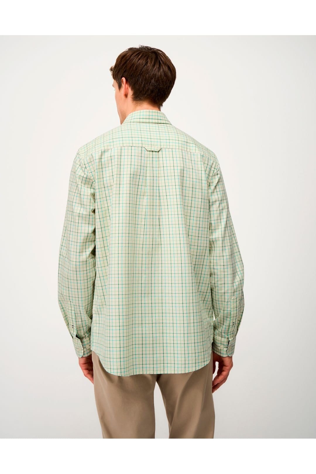 Crew Clothing Crew Clothing Men's Tattersal Twill Shirt in Stone - 4