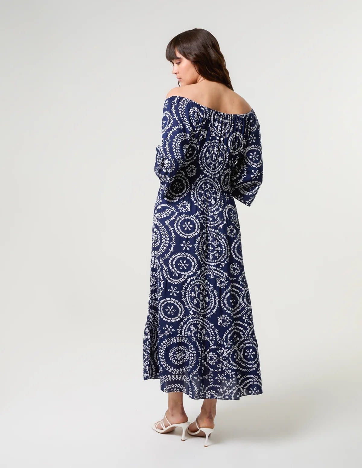 Blue Vanilla Bardot Coconut Button Maxi Dress - 4