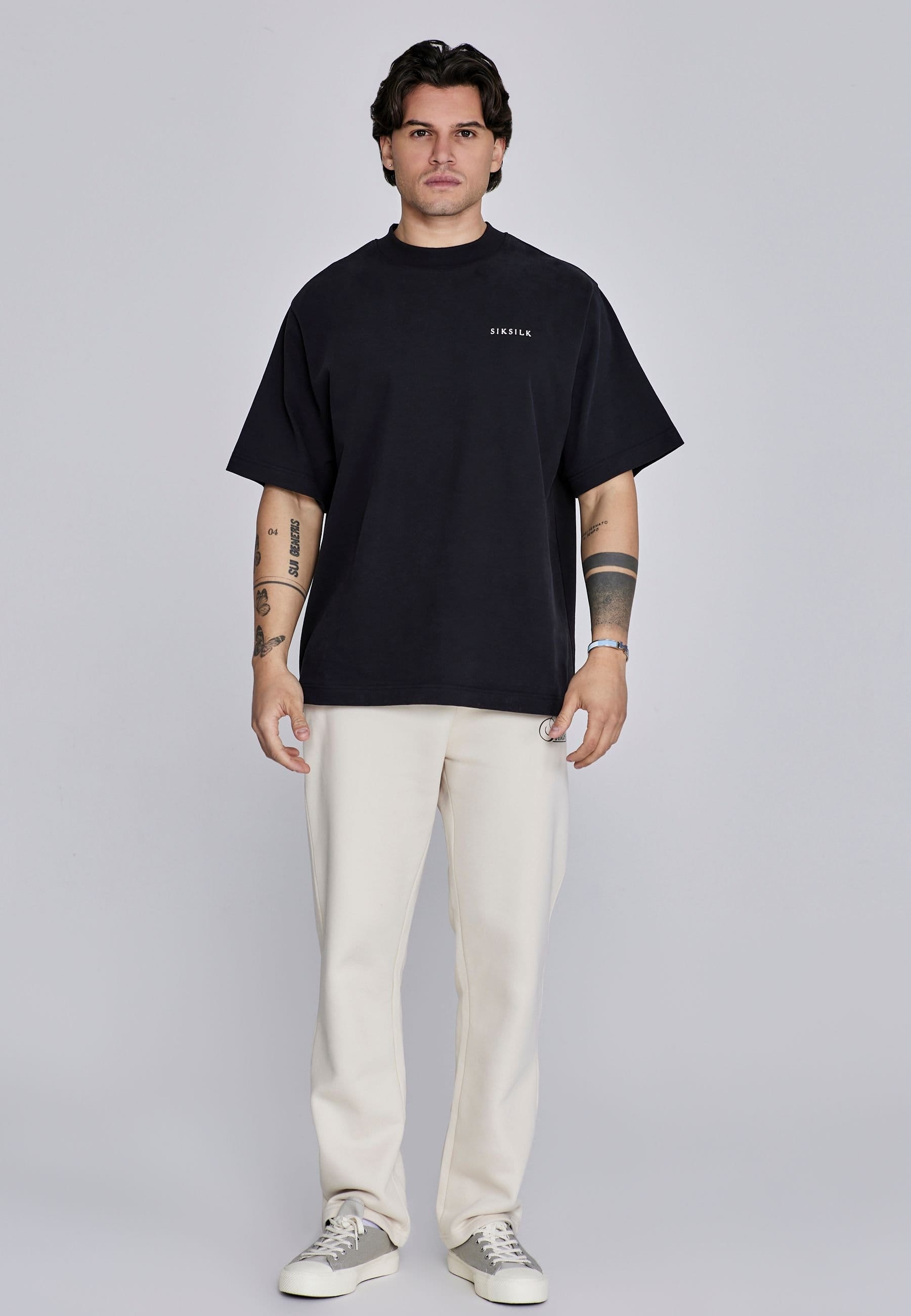 SikSilk SikSilk Men's Essentials Track Pants in Ecru - 4