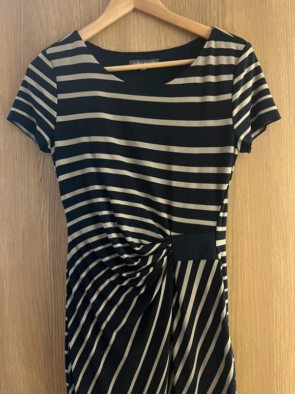 Laura Ashley Gorgeous black stripy shift dress from Laura Ashley size 10