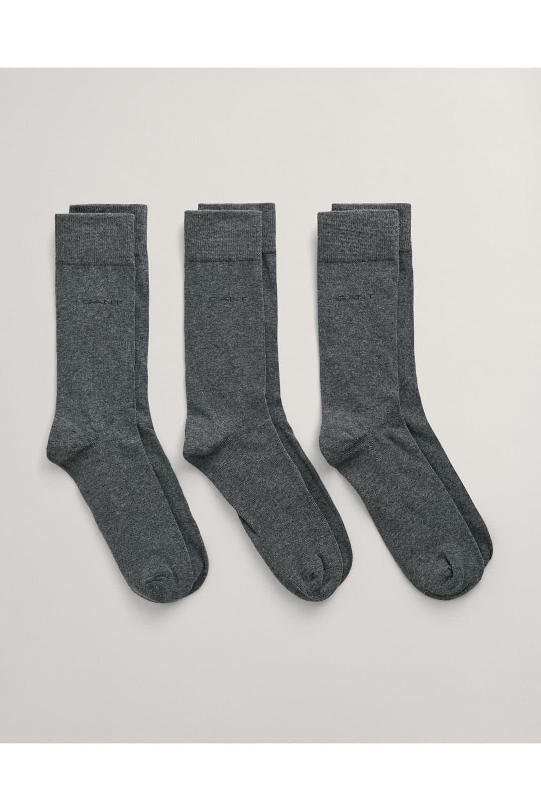 Gant Gant Men's Soft Cotton 3 Pack Sock Charcoal