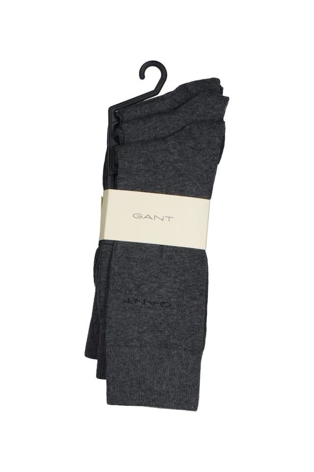 Gant Gant Men's Soft Cotton 3 Pack Sock Charcoal - 2