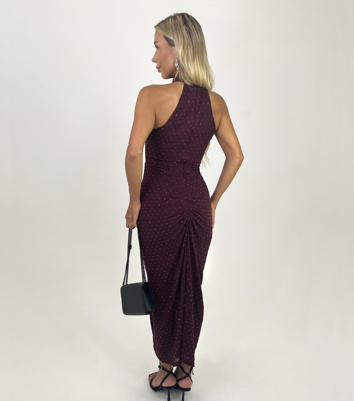 AX Paris Women's Dark Purple Halter Neck Midi Dress AX Paris New Look - 3