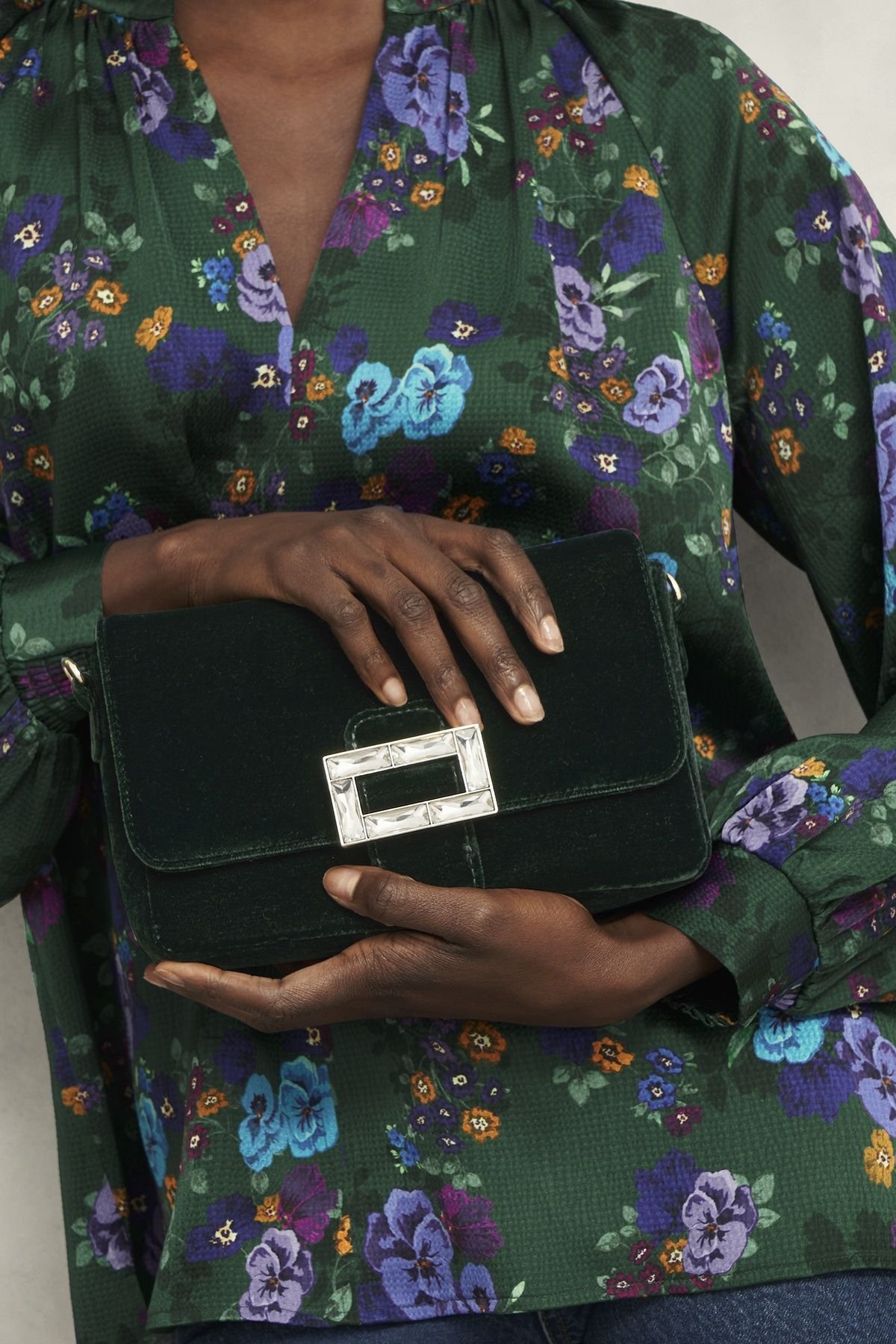 Hobbs London Hobbs London Women's ALEXANDRIA CLUTCH in Bottle Green - 4