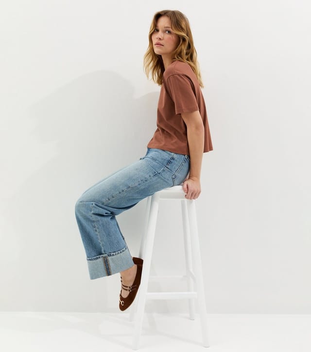 New Look Women's Tan Cotton Boxy T-Shirt New Look - 3