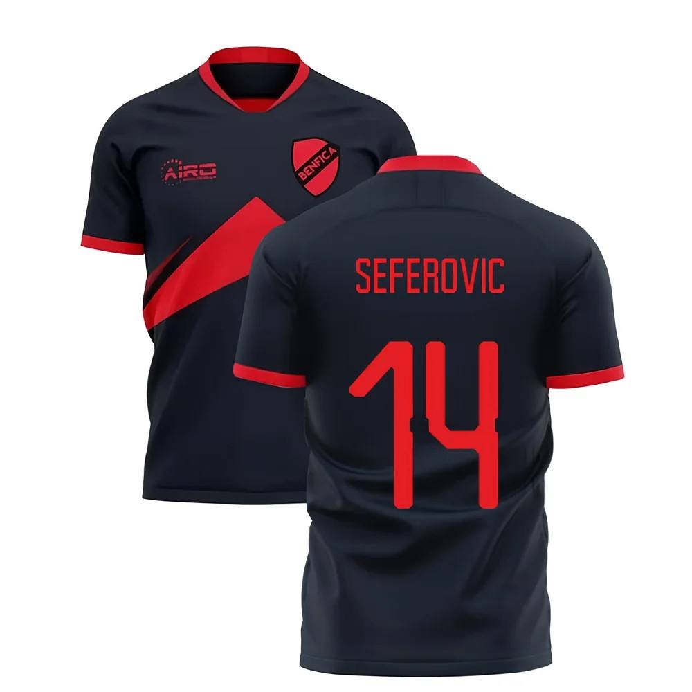 SL Benfica SL Benfica Men's Benfica Away Concept Football Shirt - Seferovic in Navy - 2