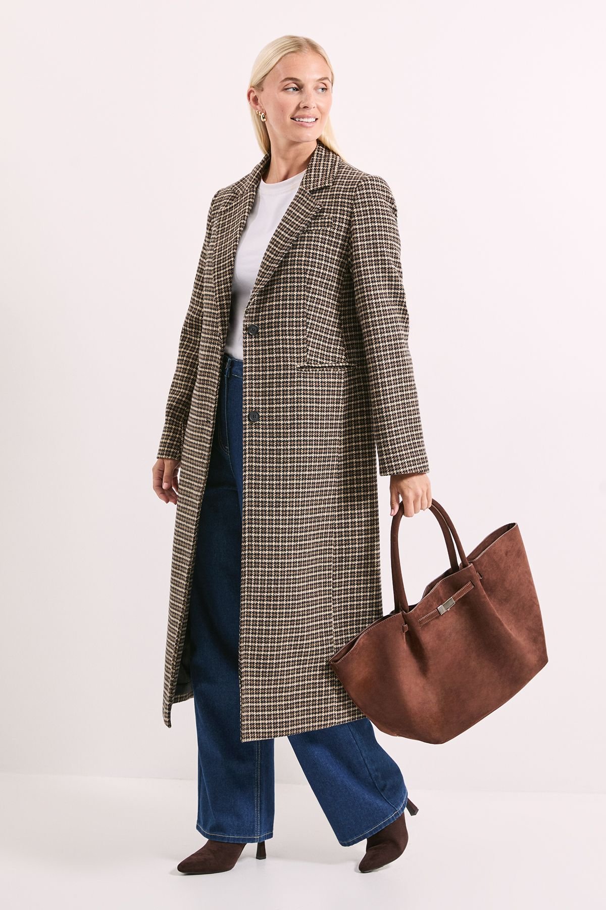 Wallis Wallis Women's Principles by Check Button Coat - 2