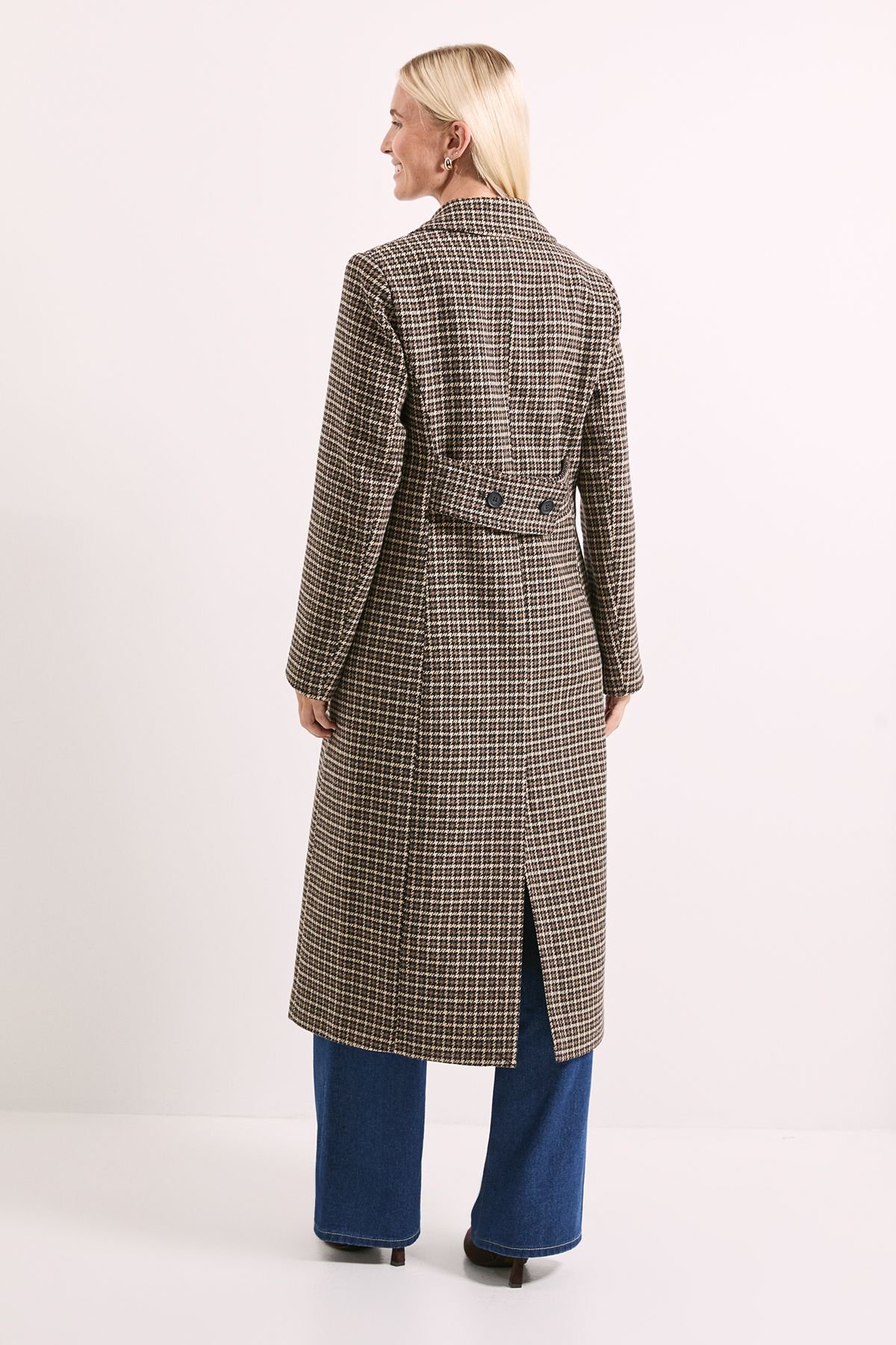 Wallis Wallis Women's Principles by Check Button Coat - 3