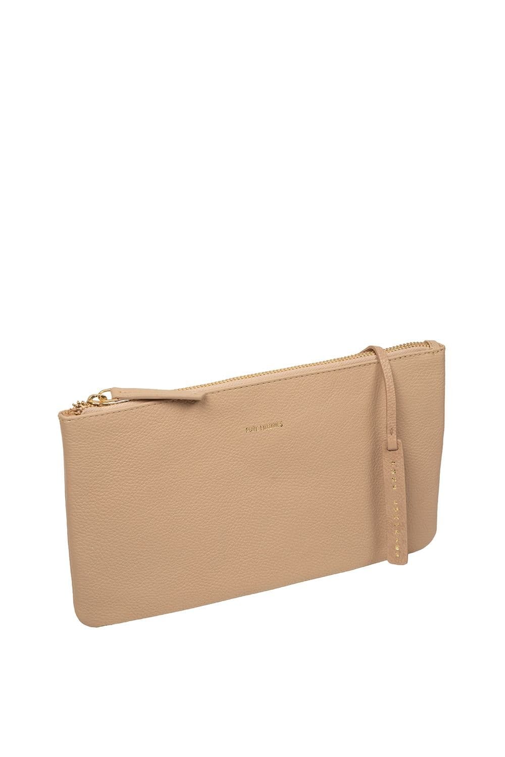 Pure Luxuries London Pure Luxuries London Women's 'Emalia' Leather Clutch Bag in Natural - 4