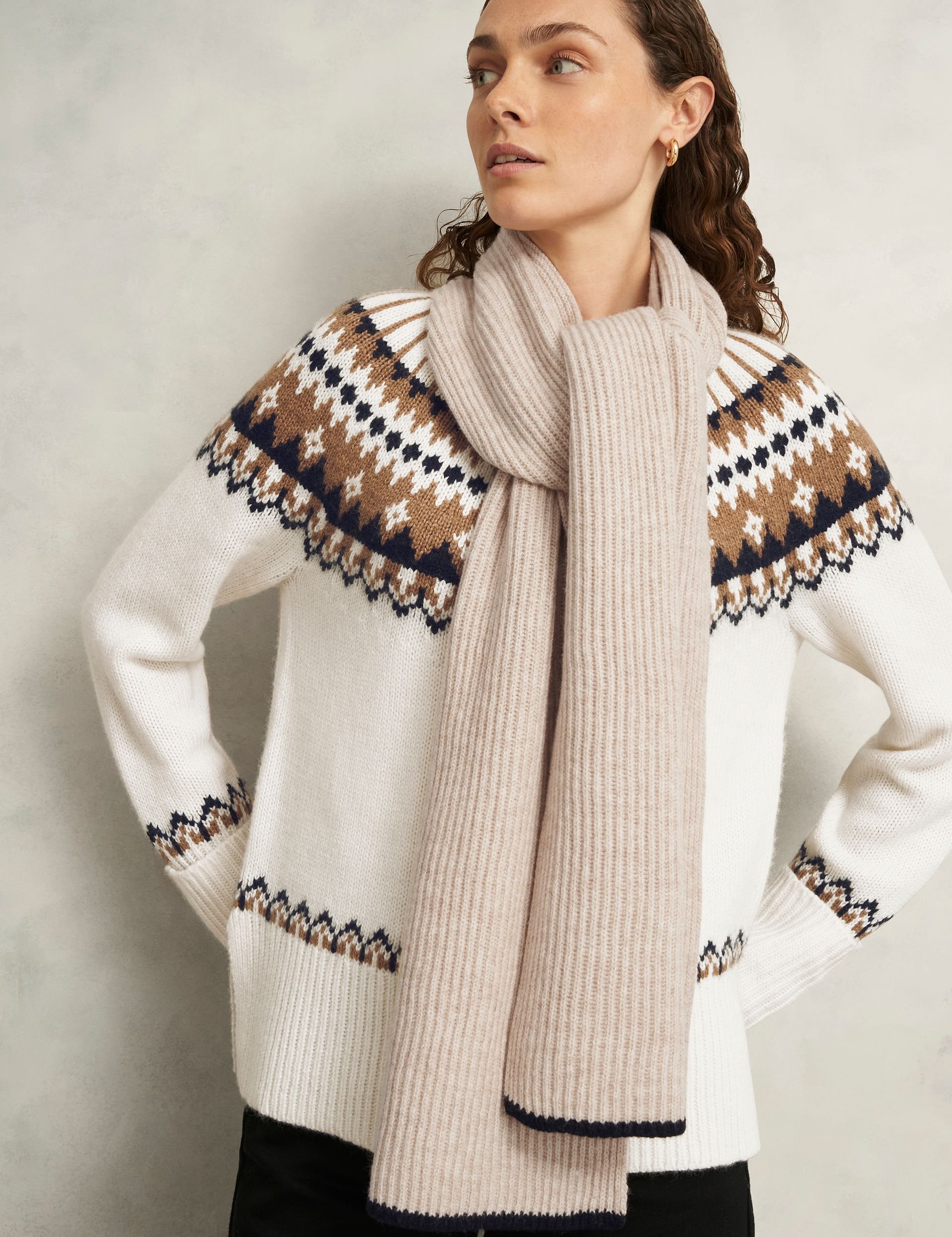 Hobbs London Hobbs London Women's Acacia Knit Scarf in Ecru - 2