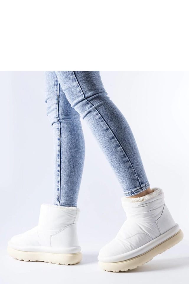 Love Lace Love Lace Women's Insulated Slip On Snow Boots with Round Toe Comfort Warm in White - 3