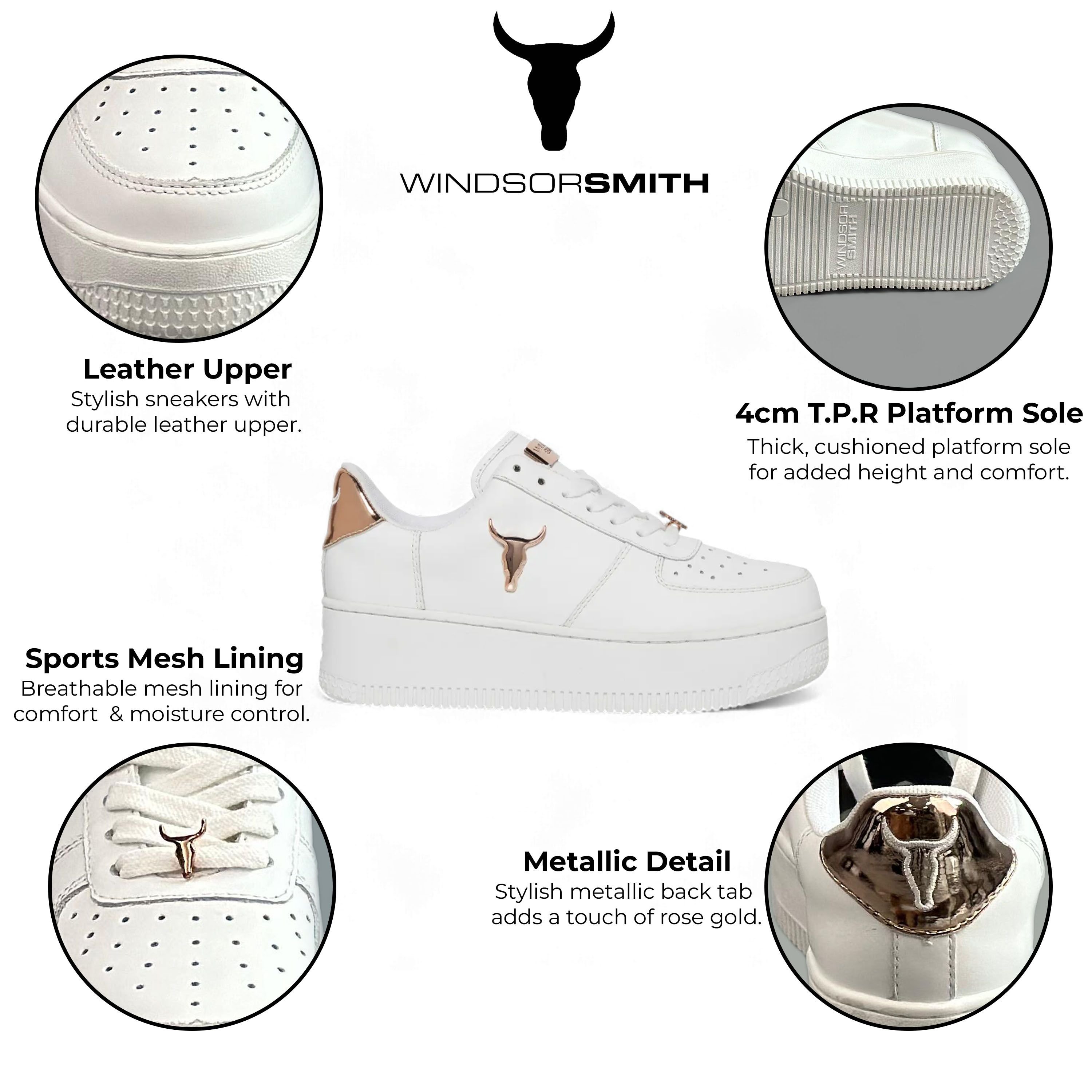 Windsor Smith Windsor Smith Women's Chunky Leather Sneakers - Rich in White - 2