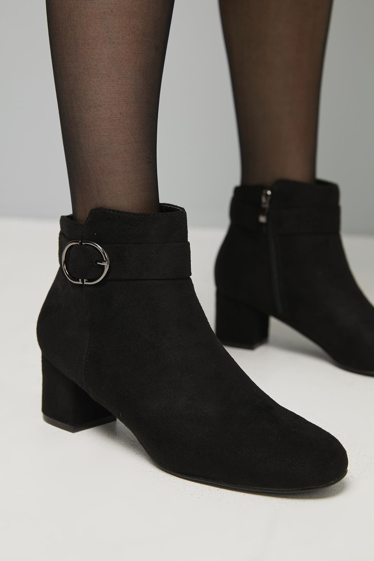 Good For the Sole Good For the Sole Women's : Wide Fit Mariya Buckle Detail Ankle Boots in Natural Black - 4