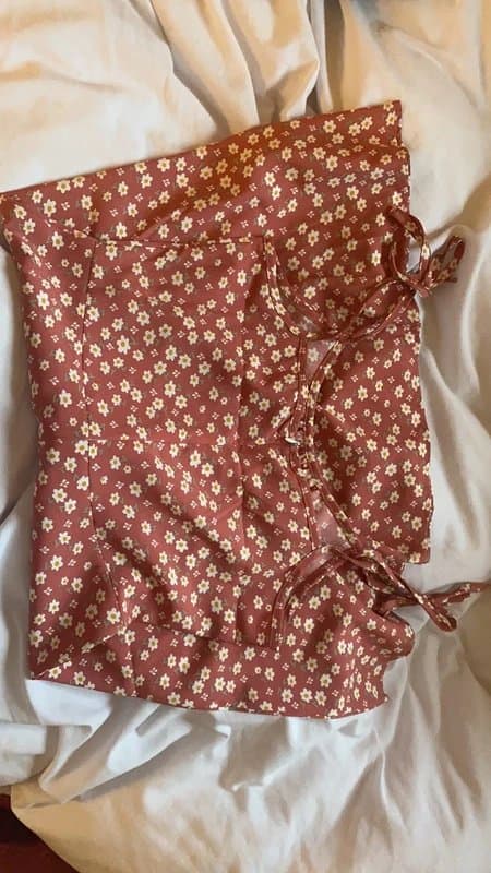 Bershka Red floral summer dress