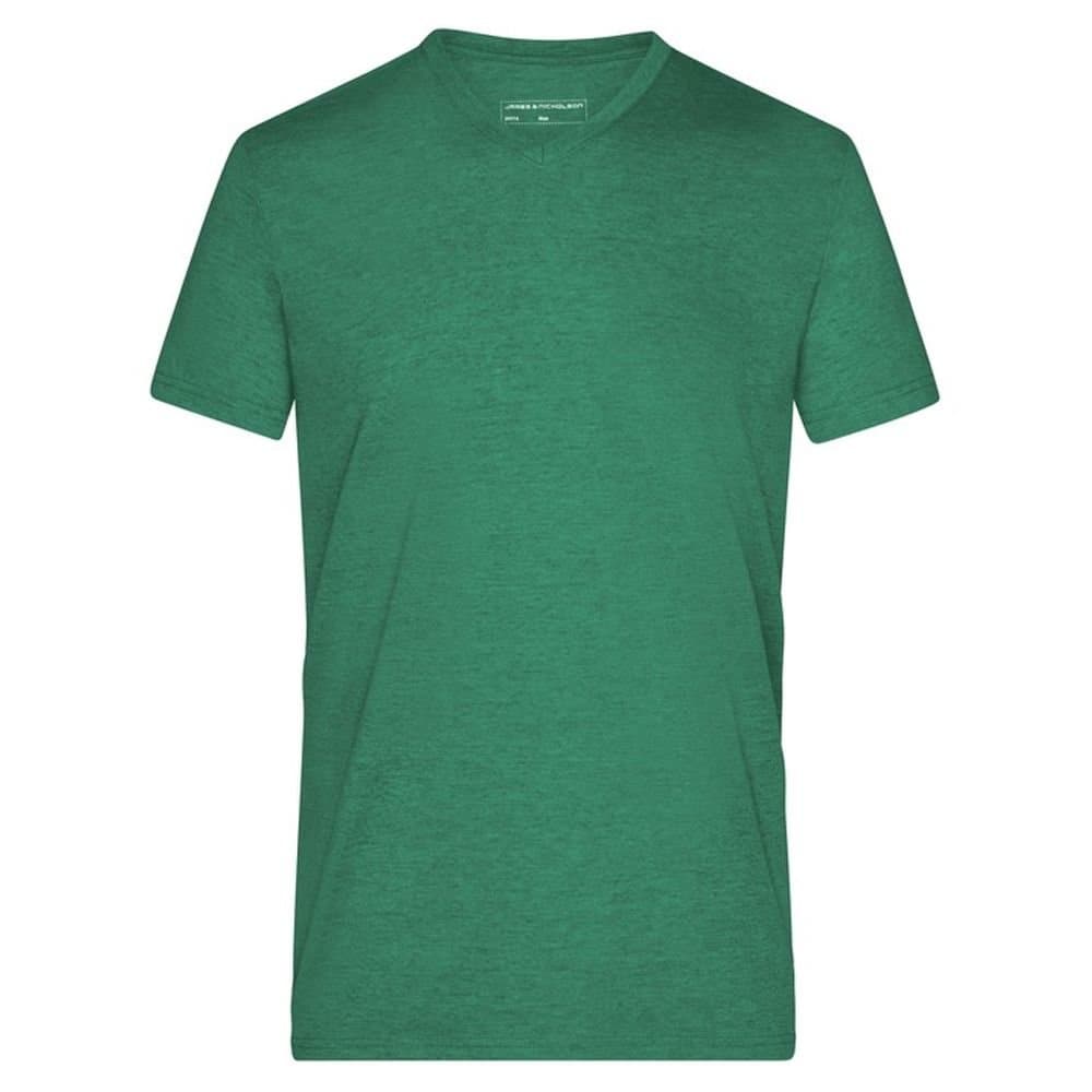 James and Nicholson James and Nicholson Men's Heather T-Shirt in Green