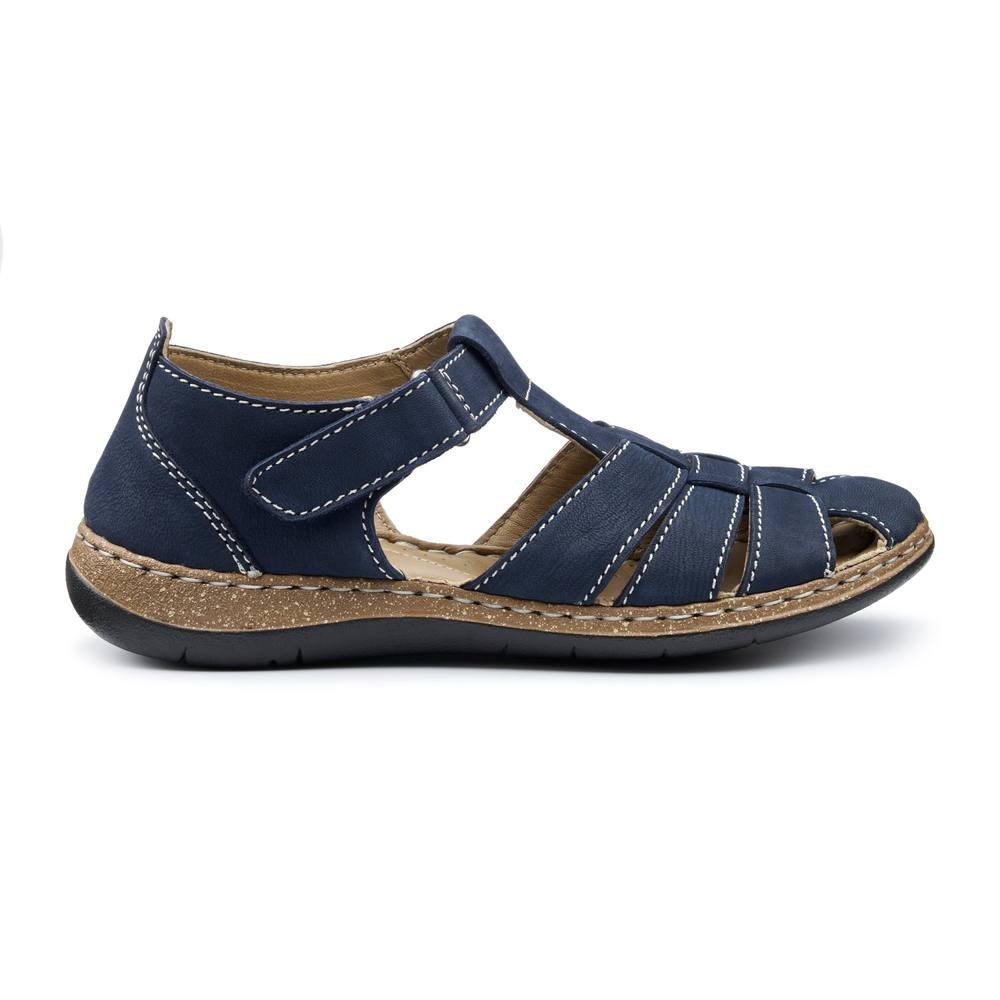 Hotter Hotter Women's Wide Fit 'Sharini' Fisherman Sandals in Dark Navy - 3
