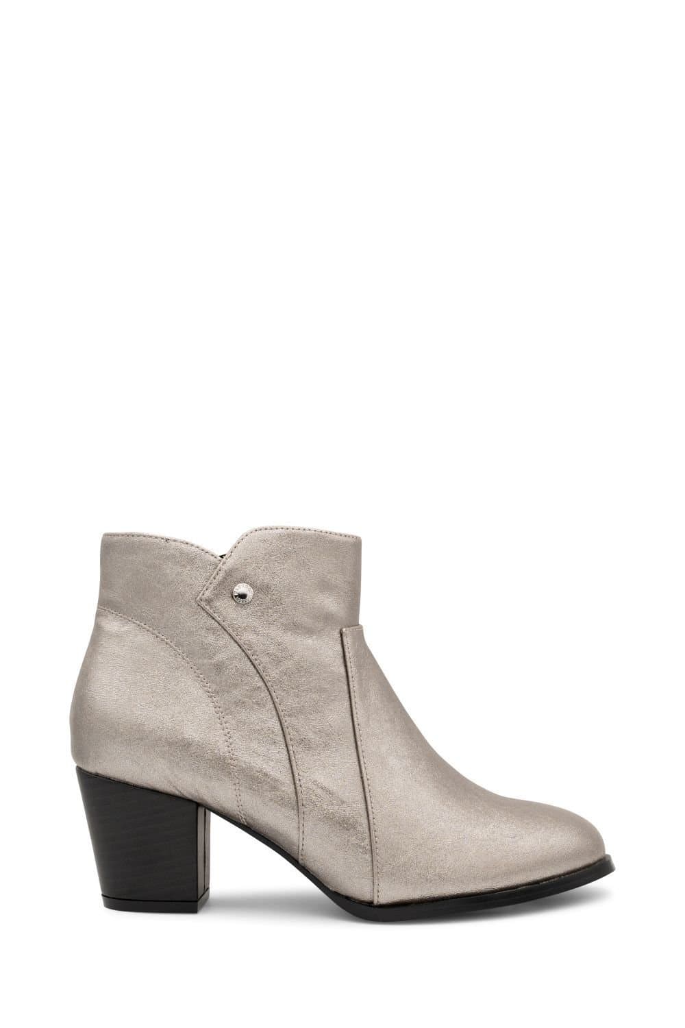 Paradox London Paradox London Women's Belinda' Mid Block Heel Ankle Boot in Metallics