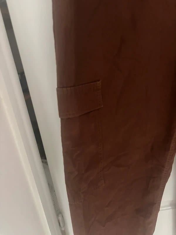 ASOS Design Tall brown wide leg cargo pants