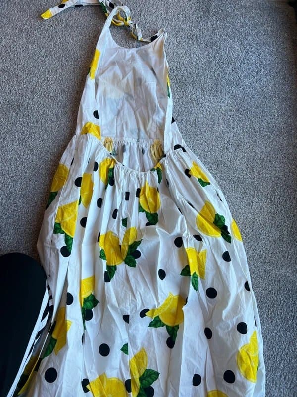 Never Fully Dressed Never fully dressed polka dot & lemon dress