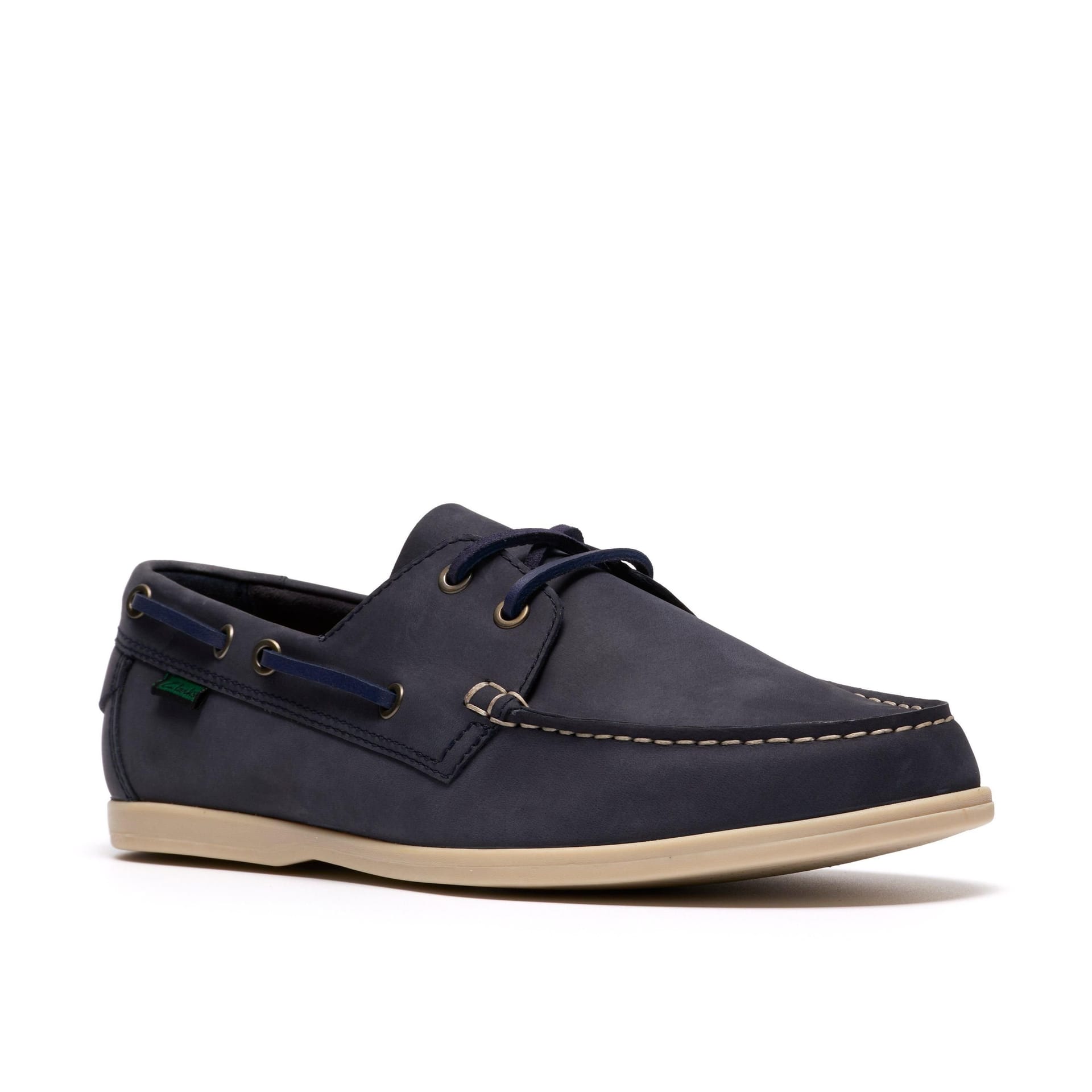 Clarks Clarks Men's Charmouth Lace Navy Nubuck Boat Shoes, Lace Up in Blue - 4
