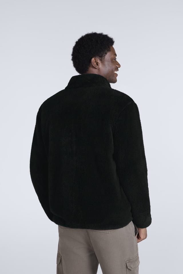 Animal Animal Men's 'Teddy' Full Zip Lightweight With Pockets Warm & Cosy Fleece Jacket in Jet Black - 3