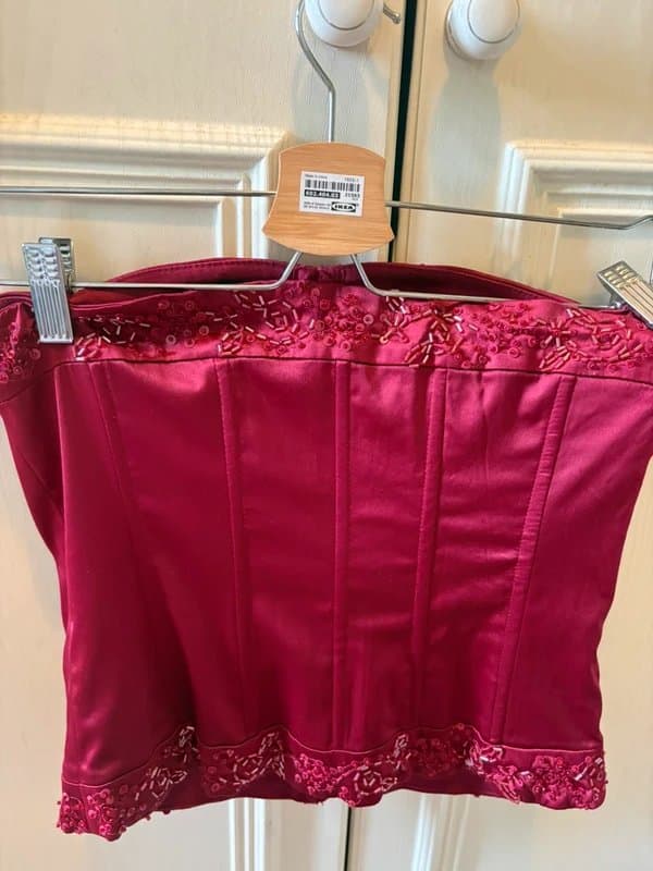 New Look vintage new look red sequin corset