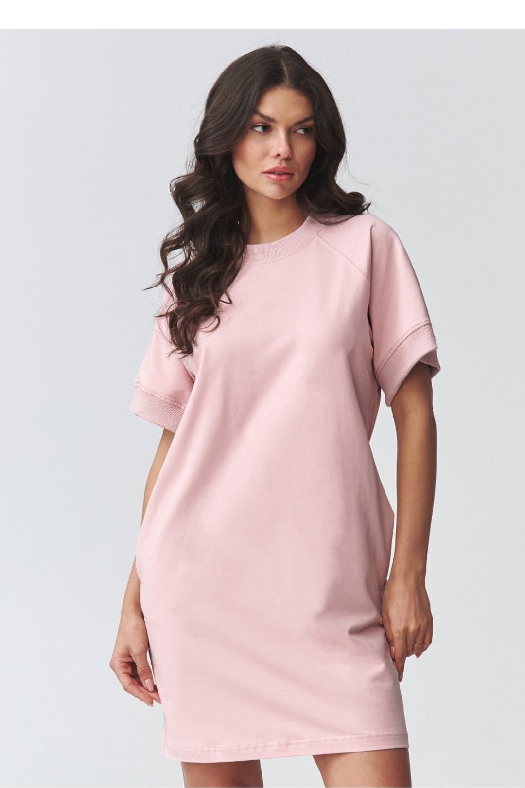 Love Lace Love Lace Women's Oversized Sweatshirt Dress with Pockets Style 226887 in Pink