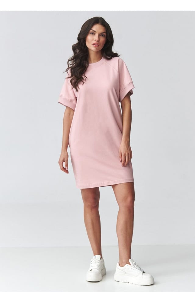 Love Lace Love Lace Women's Oversized Sweatshirt Dress with Pockets Style 226887 in Pink - 2