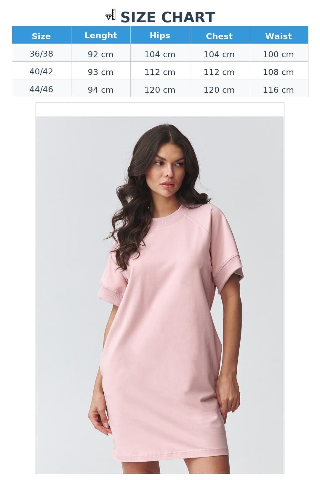 Love Lace Love Lace Women's Oversized Sweatshirt Dress with Pockets Style 226887 in Pink - 4