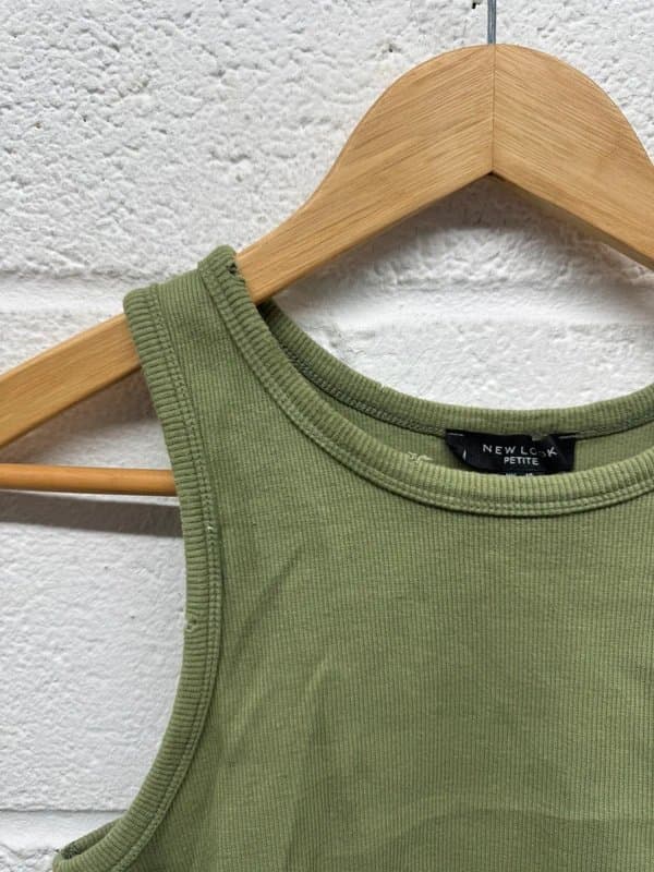 New Look New Look Green Crop Top UK 10 Petite