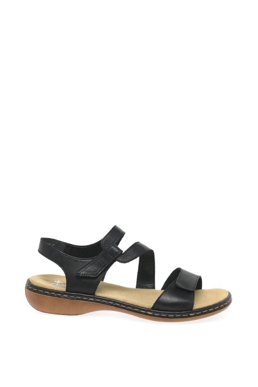 Rieker Rieker Women's 'Sphere' Riptape Sandals in Black - 3