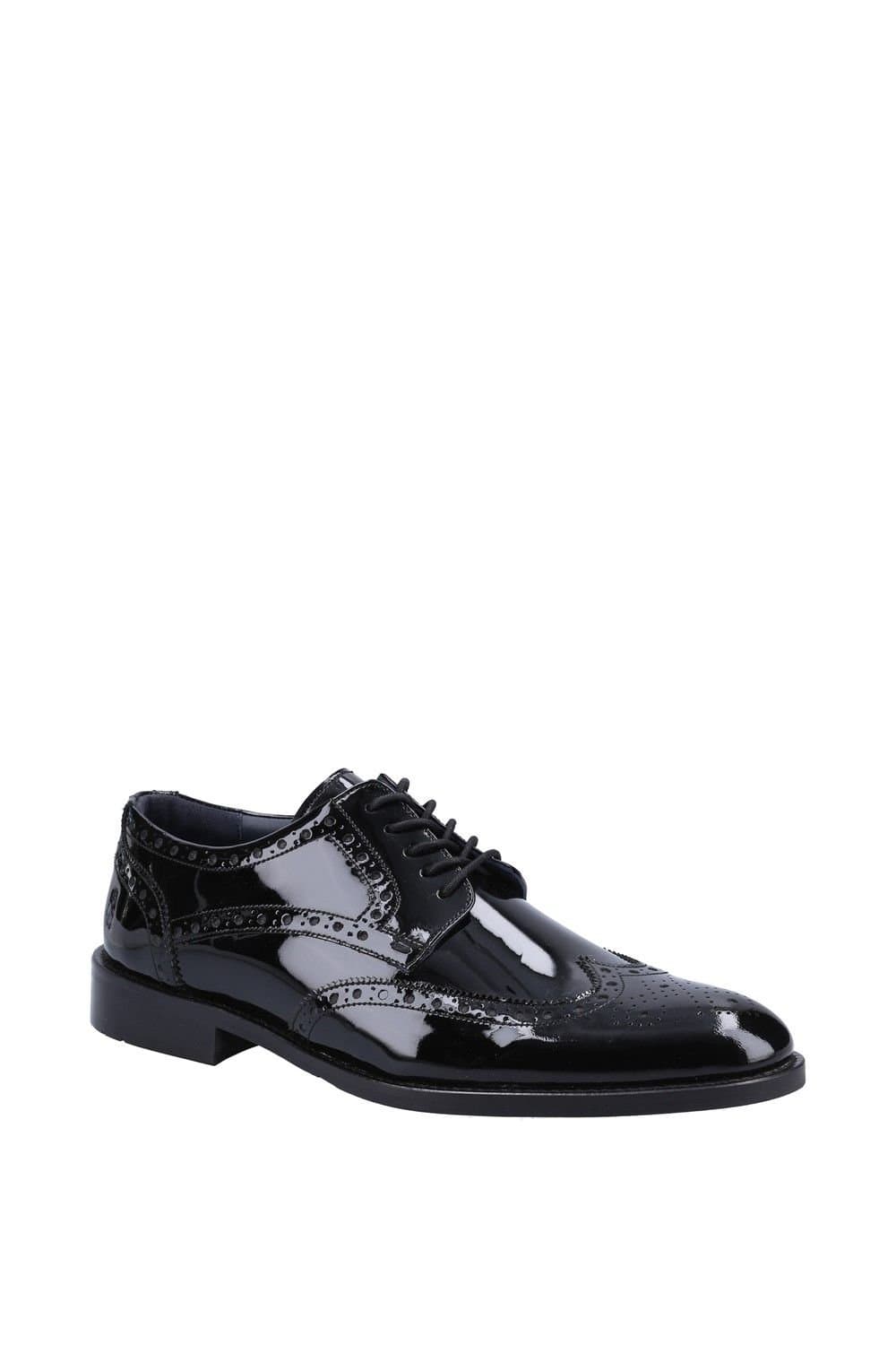 Hush Puppies Hush Puppies Men's Dustin Brogue Patent Shoe in Black