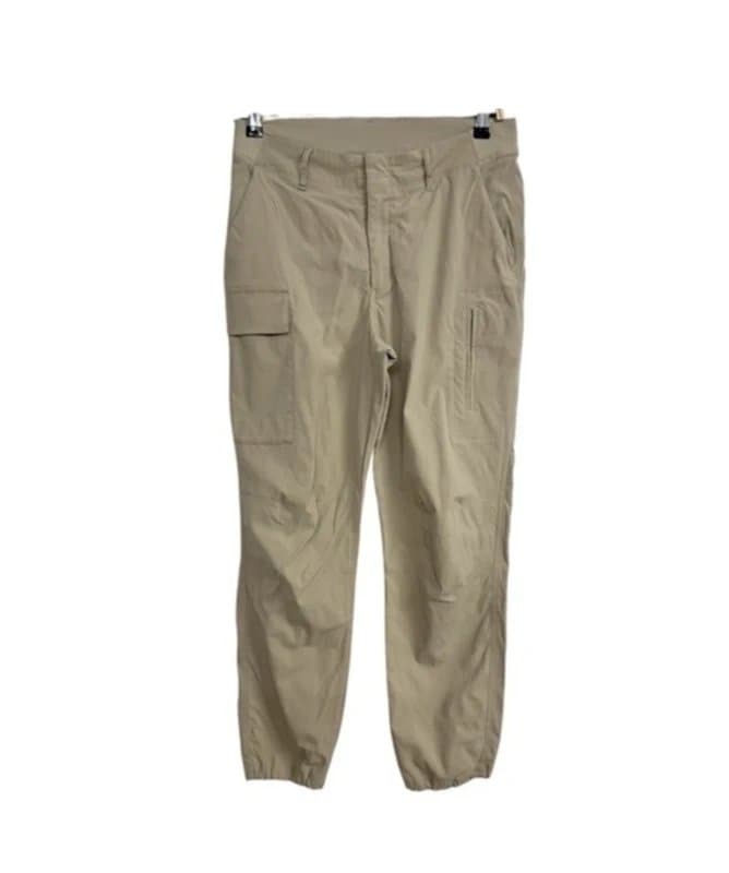Athleta Athleta Trekkie Cargo Pants Tan Hiking Utility Stretch Ankle Size 8