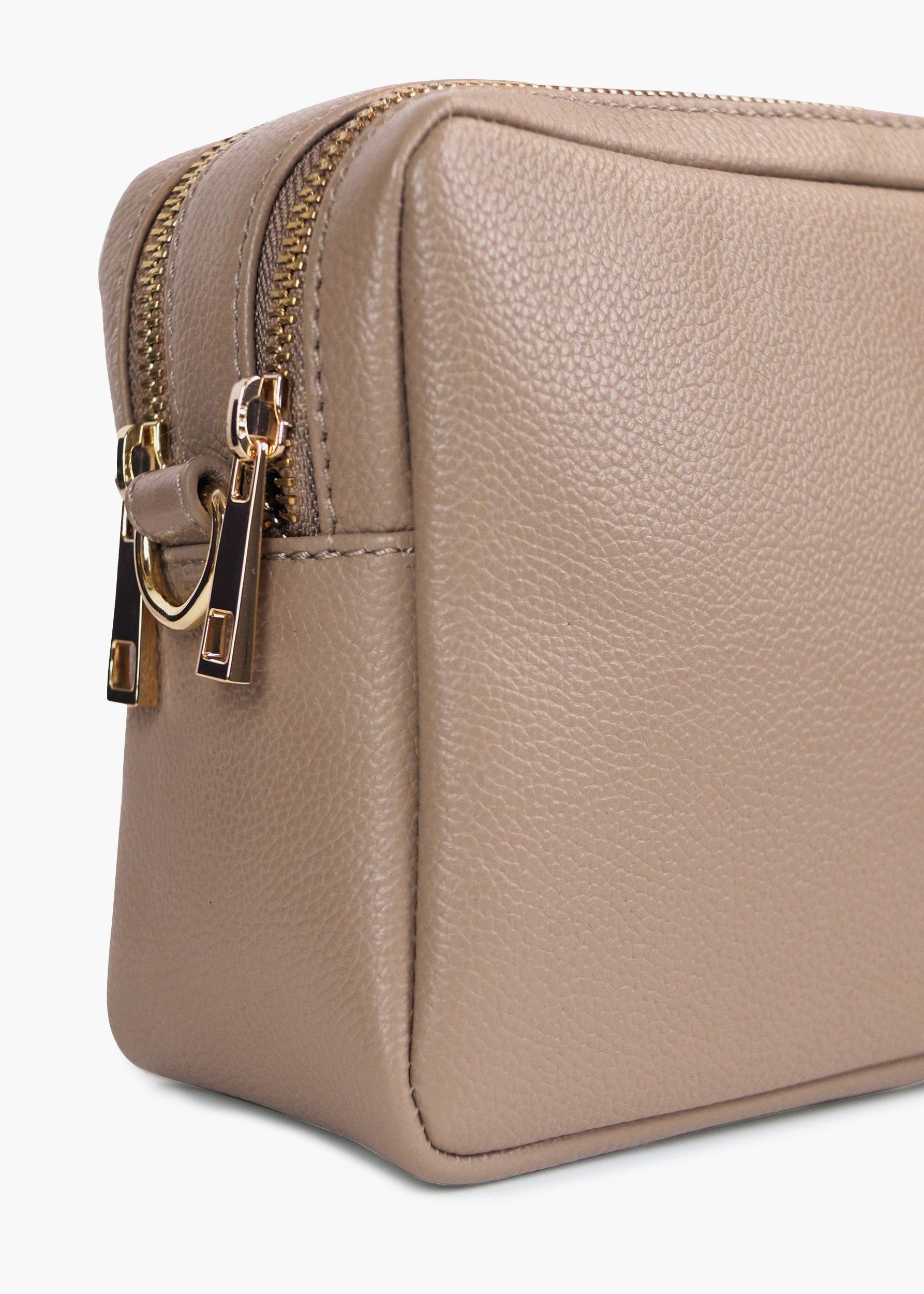 Serla Serla Women's Allegra Real Leather Crossbody Bag in Taupe - 4