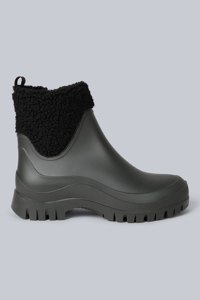 Animal Animal Women's 'Lolah' Durable Warm Fleece Lined Boots Cushioned Waterproof Wellies in Khaki - 2